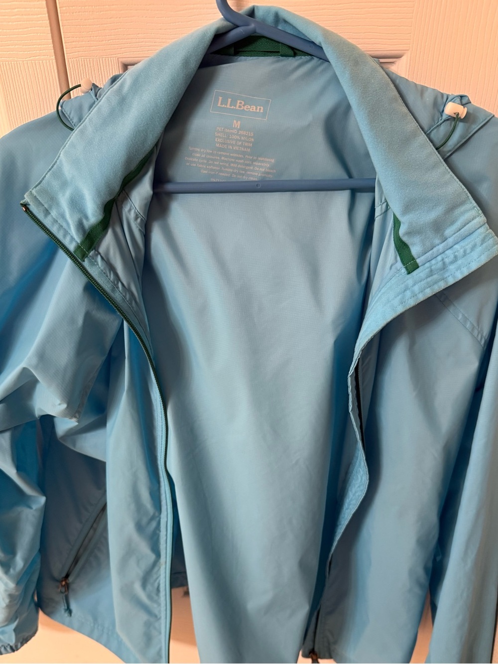 L.L.Bean Light Blue Women's Rain Jacket